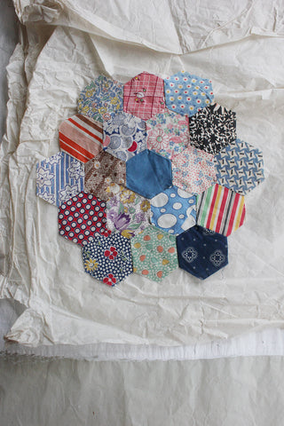 Reclaimed Antique Hand Stitched Patchwork Panel - 37