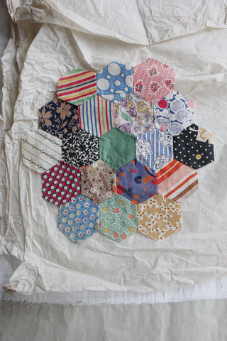 Reclaimed Antique Hand Stitched Patchwork Panel - 39