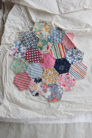 Reclaimed Antique Hand Stitched Patchwork Panel - 42