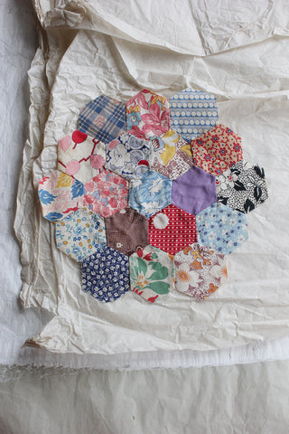 Reclaimed Antique Hand Stitched Patchwork Panel - 45