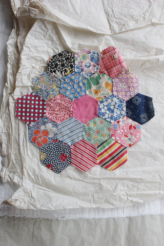 Reclaimed Antique Hand Stitched Patchwork Panel - 46