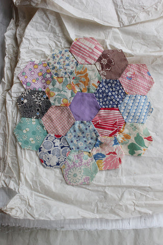 Reclaimed Antique Hand Stitched Patchwork Panel - 48