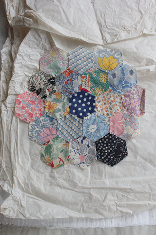 Reclaimed Antique Hand Stitched Patchwork Panel - 49