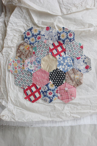 Reclaimed Antique Hand Stitched Patchwork Panel - 50