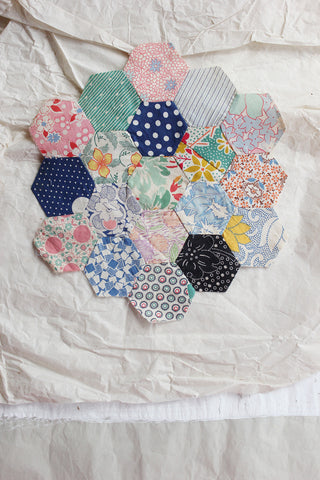 Reclaimed Antique Hand Stitched Patchwork Panel - 54