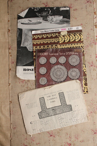 Collection of Crochet Lace Patterns of Varied Ages