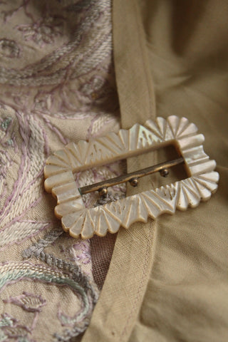Carved Mother of Pearl Buckle