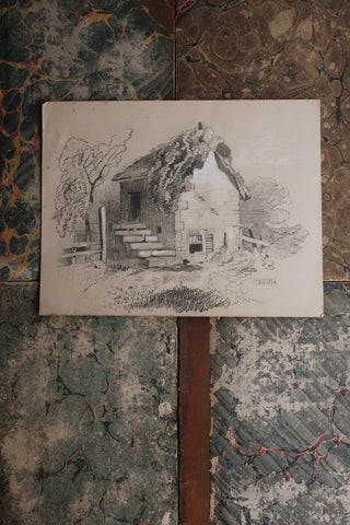 Beautiful Old Pencil Study - An Old Store