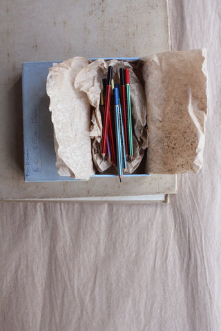 Old Box of Vintage Miniature Office Pencils