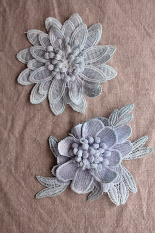 Reclaimed Bridal Dress Appliques - Peonies Set No.1