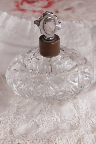 Art Deco Cut Glass Perfume Bottle