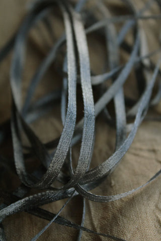 Double Satin Vintage Ribbon - Pewter Plate