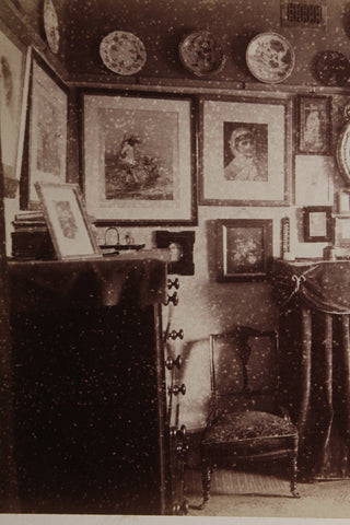 Exquisite Old Interiors Silver Photograph - The Bedroom Corner