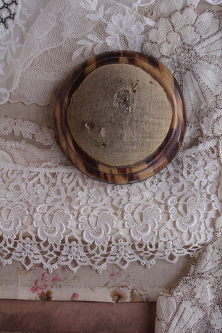 Faux Tortoiseshell Pin Cushion.