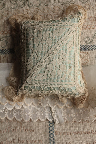 Lace & Silk Brocade Pin Cushion