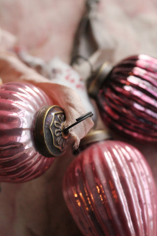Beautiful Glass Pinecones - Pomegranate