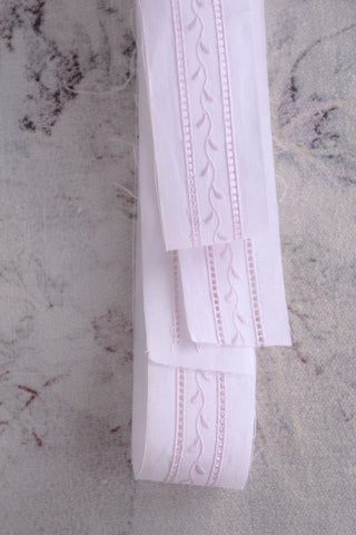 Vintage Insert Broderie Length - Pink