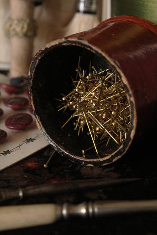 Wooden Pot of Pins
