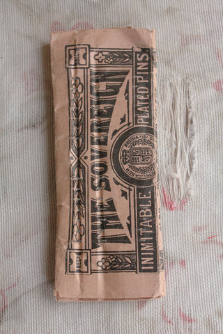 Old Paper Wrap of Dressmaking Pins