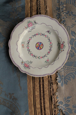 Very Old Hand Painted Cake Plate