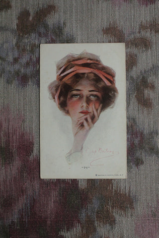 Old Postcard - Miss Verdier