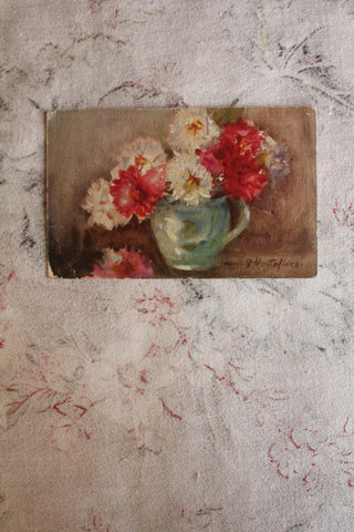 Old Collectable Postcard - Painterly Blooms