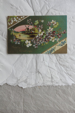 Two Old Thirties Floral Postcards