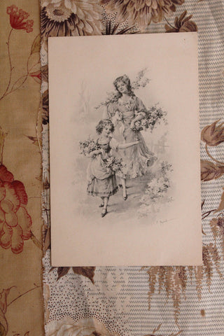 Collectable Postcards - Flower Girls