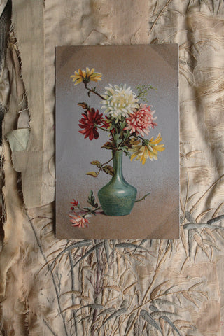 Old Collectable Postcard  - Chrysanthemums