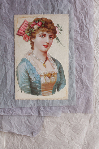 Old Postcard - Yellow Rose