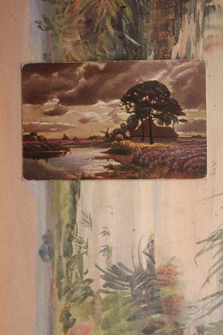 Old Collectable Postcard - Distant Windmill