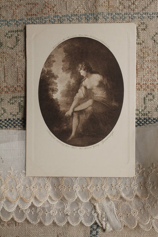 Old Burlington Art Miniature  - Musidora Bathing Her Feet