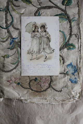 Old WW1 Embroidered Postcards - 10