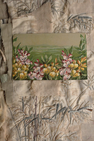 Old Embossed Collectable Postcard  - Meadow