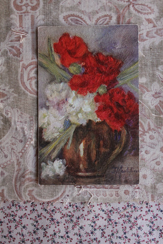 Old Collectable Postcard - Painterly Blooms