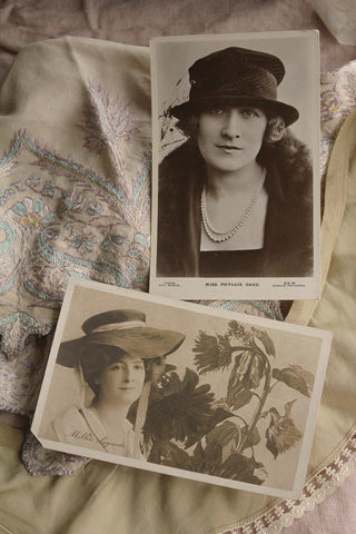 Set of Collectable Old Fashion Postcards - Phyllis & Millie