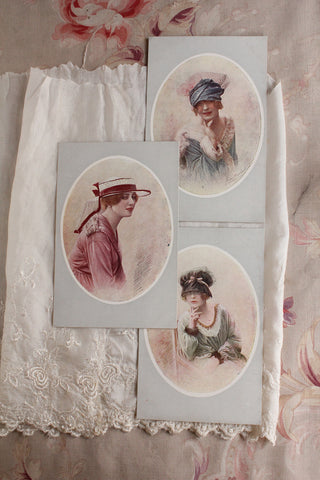 French Postcard Trio