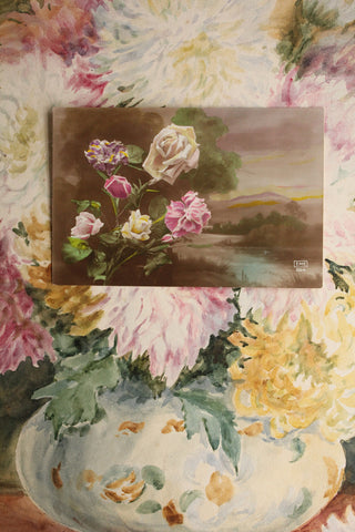 Collectable Postcard -  Pastel Roses