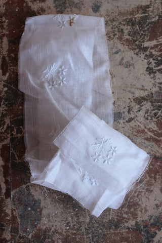Embroidered Delicate Silk Floral Panel