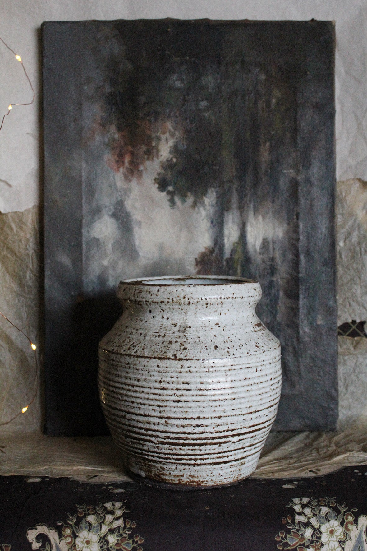 Large Rustic Artist Hand Thrown Studio Pottery - Perfect Winter Pot/Vase