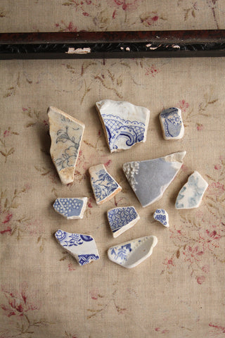 Found Sea Pottery Fragments