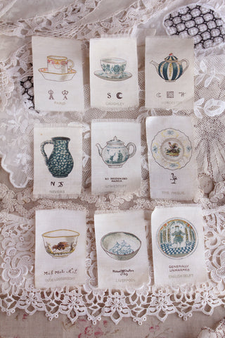 A Collection of Old Printed Cigarette Silks - Pottery - set 2