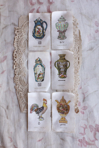 A Collection of Old Printed Cigarette Silks - Pottery - set 3