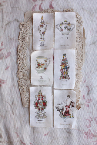 A Collection of Old Printed Cigarette Silks - Pottery - set 5