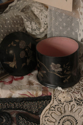 Victorian Papier Mache Powder Pot