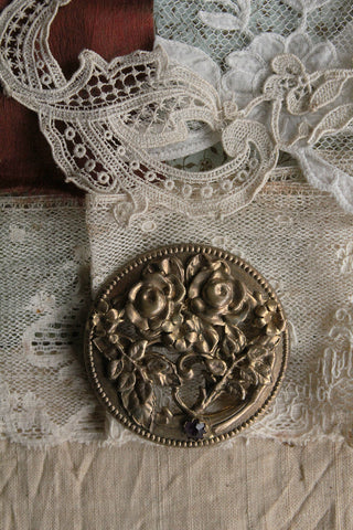 Exquisite Antique Brass Brooch