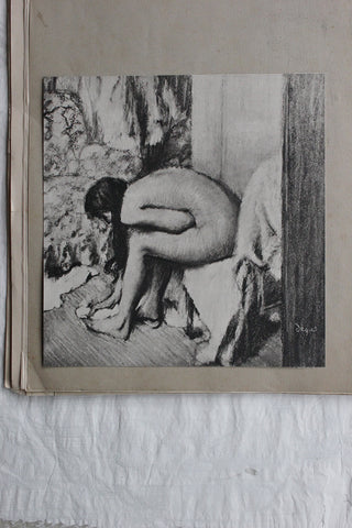 Old Print - Edgar Hilaire Germain Degas - After The Bath