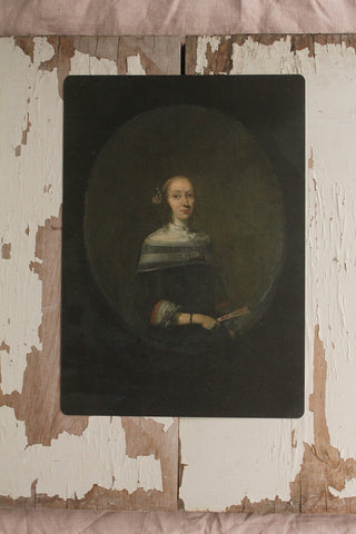 MANTLE CARD -  Medium - Lady With Fan