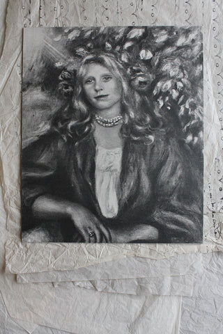 Old Print - Pierre-Auguste Renoir - Blonde Girl