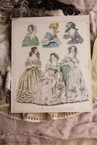 The Last & Newest Fashions - 1839 - Old Engraving